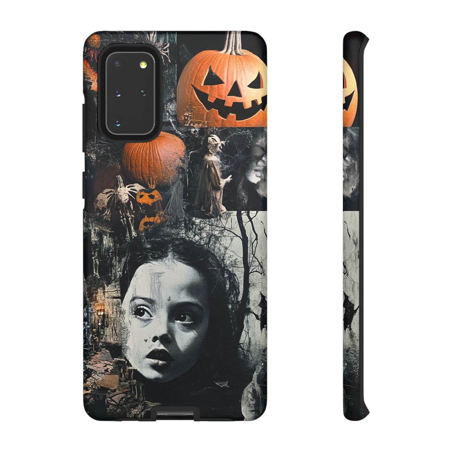 Vintage Halloween Collage Wednesday Goth Style Jackolantern Spooky Phone Cover