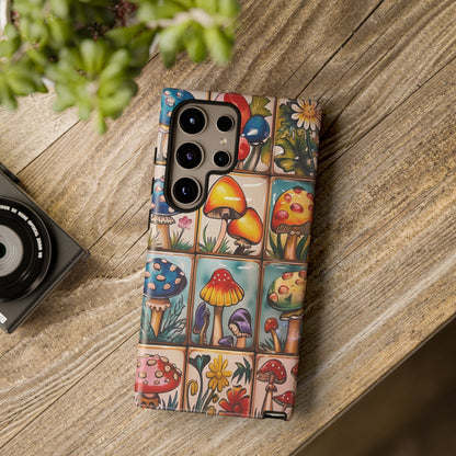 Trippy Magic Mushroom Tile  Abstract Art Phone Case