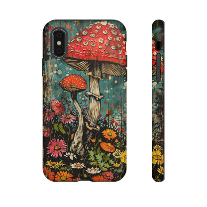 Trippy Magic Mushroom Retro Art Phone Case