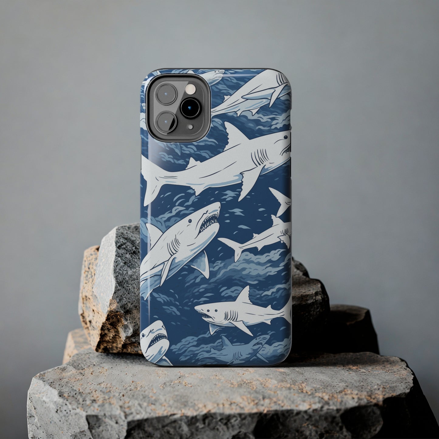 Shark Design: Dive into the Depths with an Aquatic Adventure iPhone Case