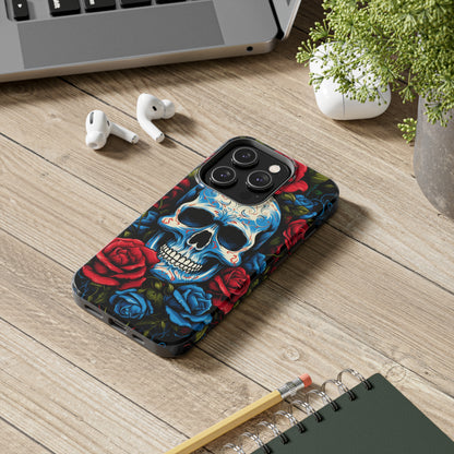 Skull and Roses iPhone Case | Edgy Elegance and Timeless Beauty