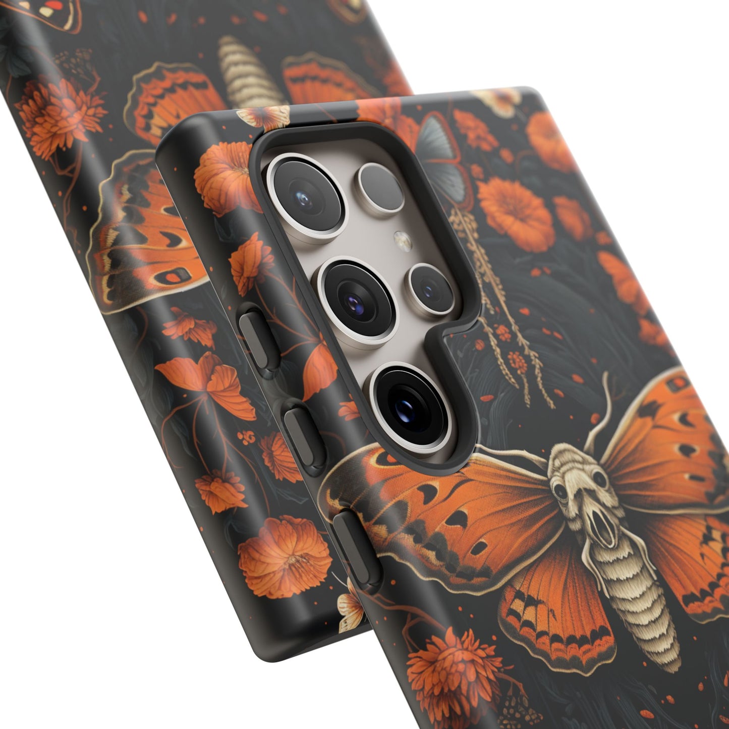 Eerie Elegance Halloween Goth Moth Phone Cover