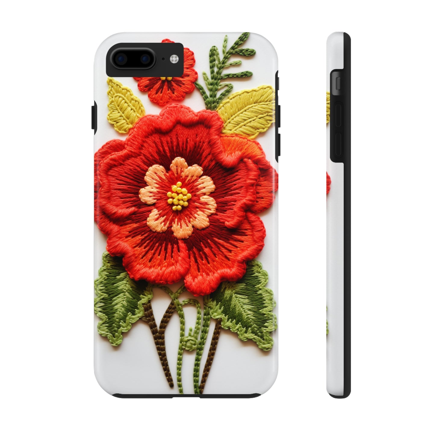 Floral Embroidery iPhone Case