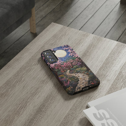 "Moonlit floral mosaic cover for iPhone 13