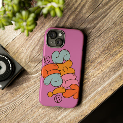 Shut Up Phone Case | Warm Retro Psychedelic Colors | For iPhone, Pixel, Samsung