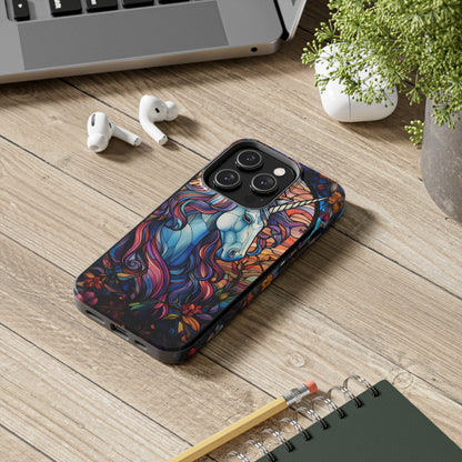 Unicorn Stained Glass iPhone Case | Mythical Beauty and Device Protection