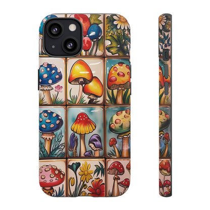 Trippy Magic Mushroom Tile  Abstract Art Phone Case