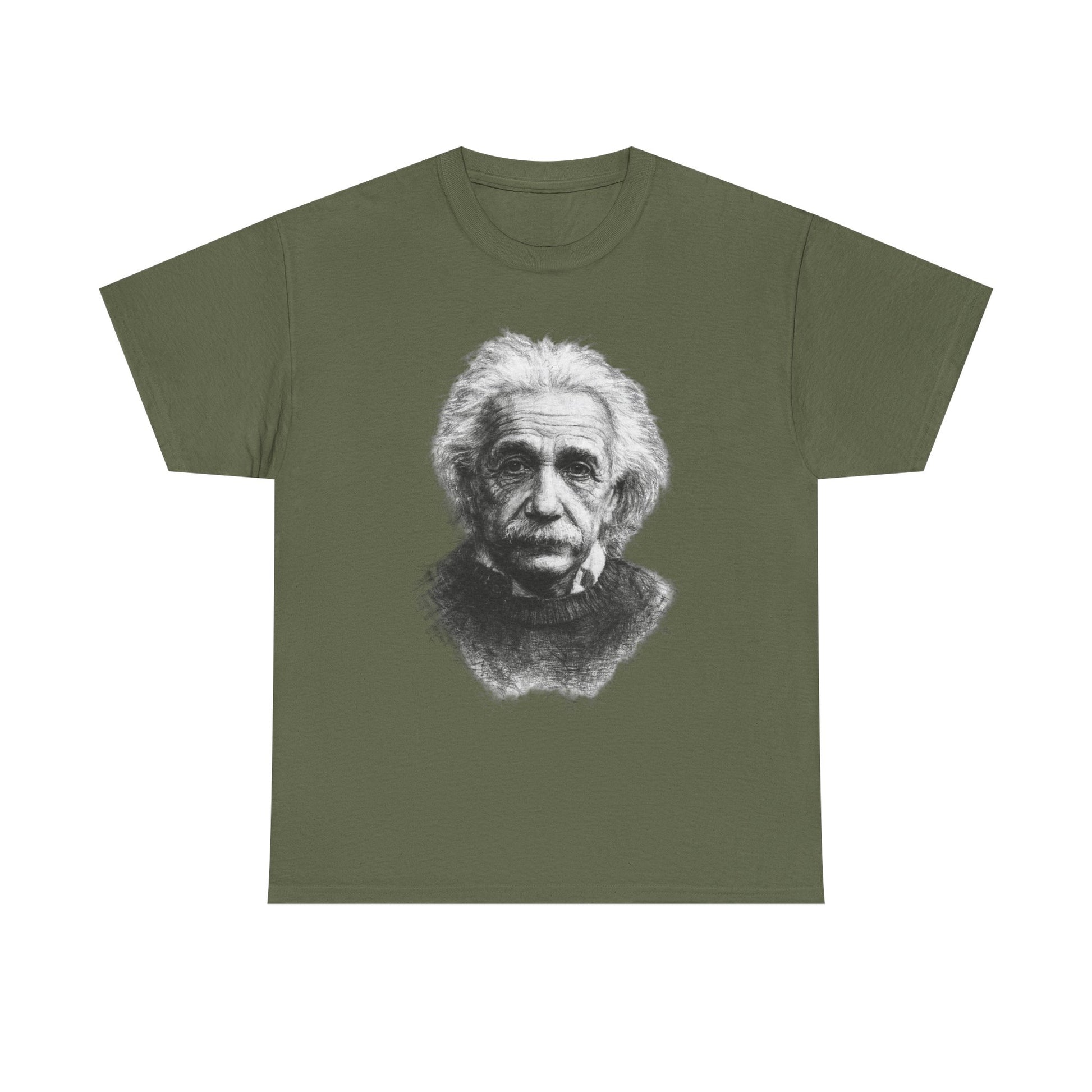 Vintage style Einstein t-shirt featuring classic science illustration