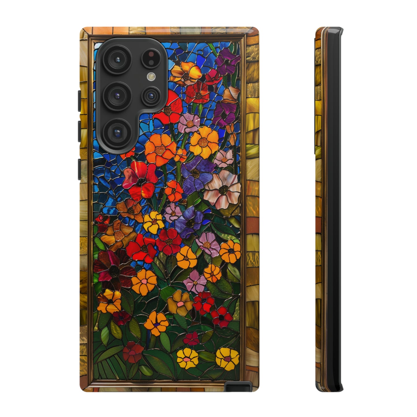 Gustav Klimt Style Flower Garden Painting Phone Case for iPhone 15, 14, Pro Max, 13, 12 & Samsung Galaxy S23, S22, S21, Google Pixel