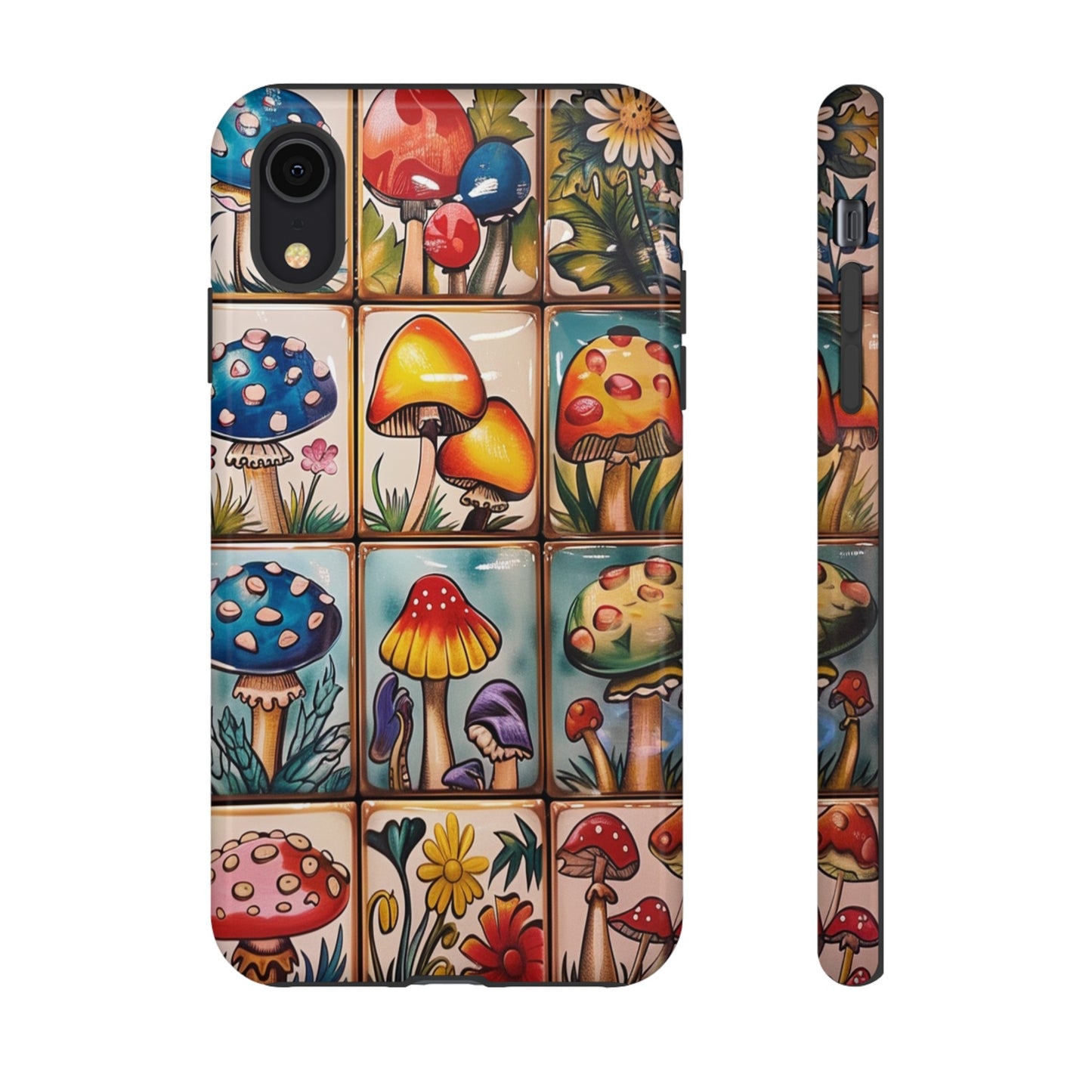 Trippy Magic Mushroom Tile  Abstract Art Phone Case