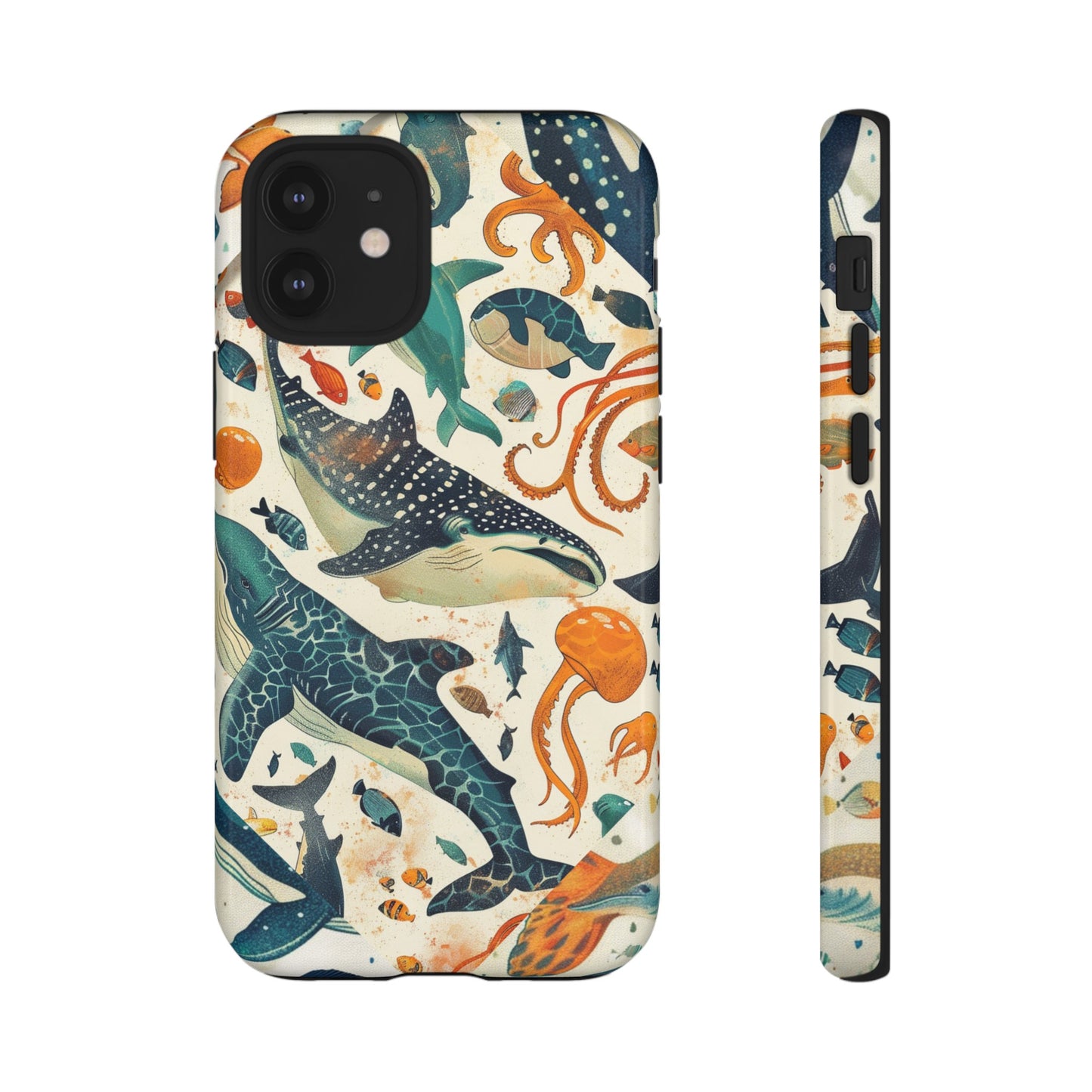 Undersea World Shark, Turtle, Manta Ray Phone Case