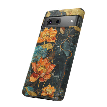 Chiyogami Floral Scroll Work Phone Case