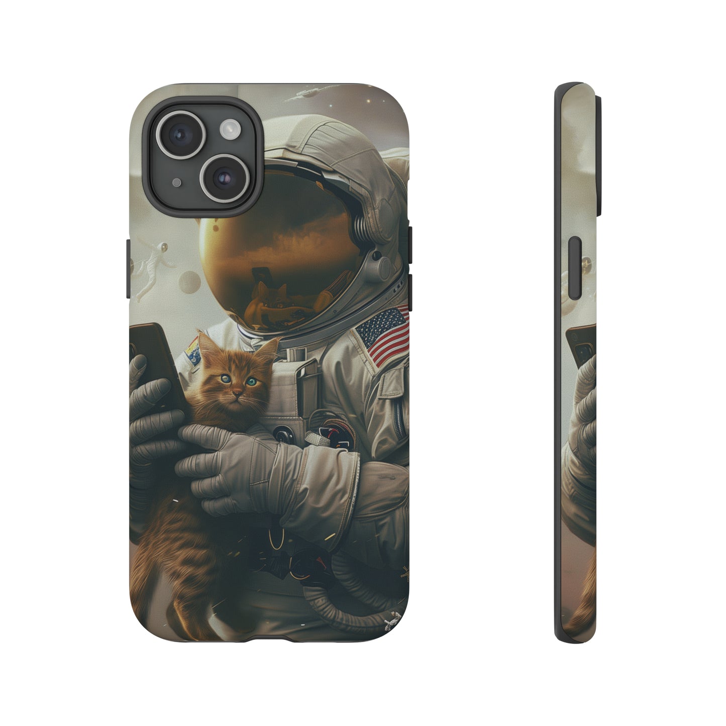 The Astronaut and the Cat Phone Case