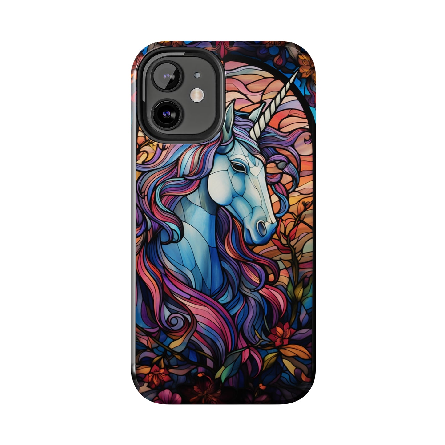 Unicorn Stained Glass iPhone Case | Mythical Beauty and Device Protection