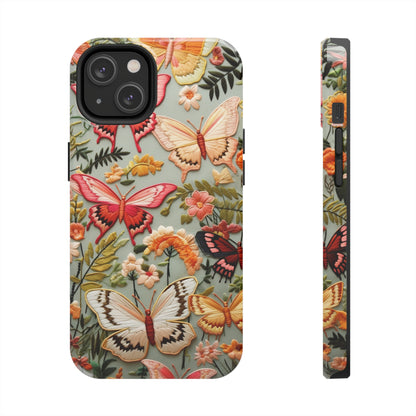 Vintage-inspired embroidery iPhone case