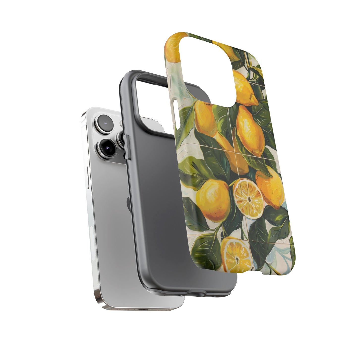 Mediterranean Lemon Italian Tile iPhone 14 Case