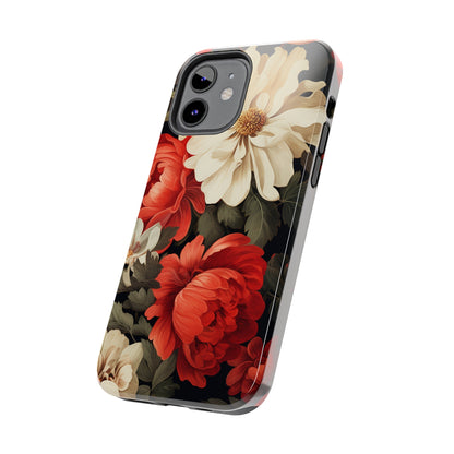 Vintage Floral Aesthetic Phone Tough Case | Antique Elegance for iPhone