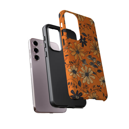 Orange Floral Phone Case Cute Summer Flower Aesthetic