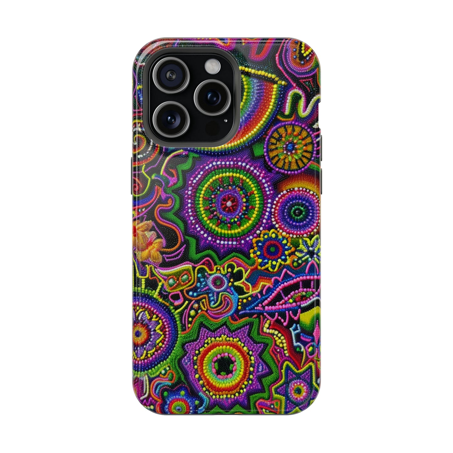 Psychedelic Peyote Button Beaded Style MagSafe Phone Cover