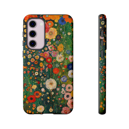 Gustav Klimt Style Flower Garden Painting Phone Case