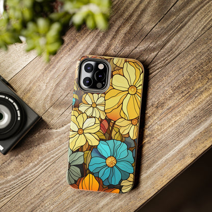 Kaleidoscopic Elegance: Stained Glass Vintage Floral iPhone Case – Timeless Beauty Illuminated