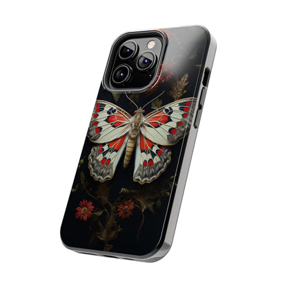 Deadhead Moth Gothic Floral Aesthetic Dark Academia iPhone Case | Embrace Mysterious Elegance