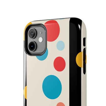 Classic Meets Creative: Abstract Polka Dots Tough Case for iPhone