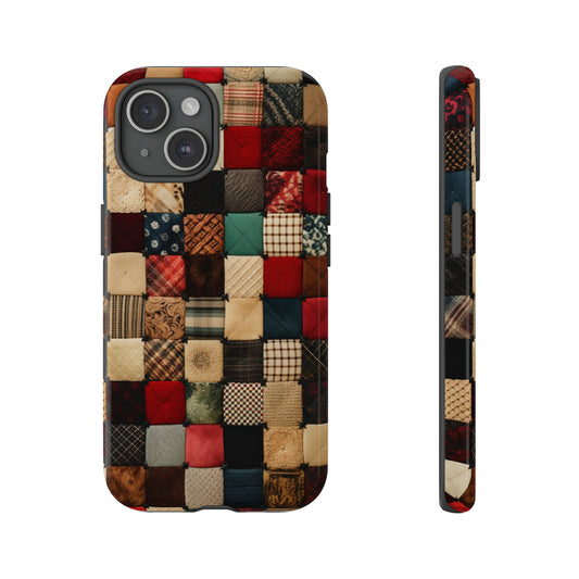 Vintage crochet blanket knit look phone case for modern devices