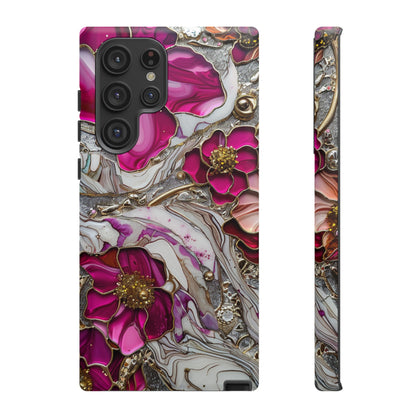 Stained Glass Magenta Floral Paisley Explosion Phone Case