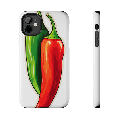 Green or Red Hot Chiles iPhone Case | New Mexico Fiery Flavors for Spice Lovers