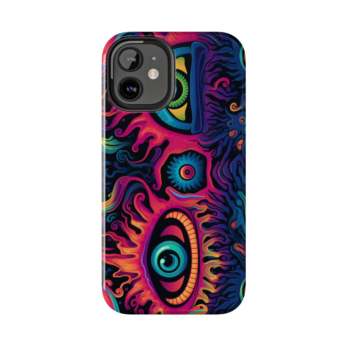 Psychedelic Art: The Eyes Upon Us iPhone Case | Embrace the Mystique of Trippy Visuals