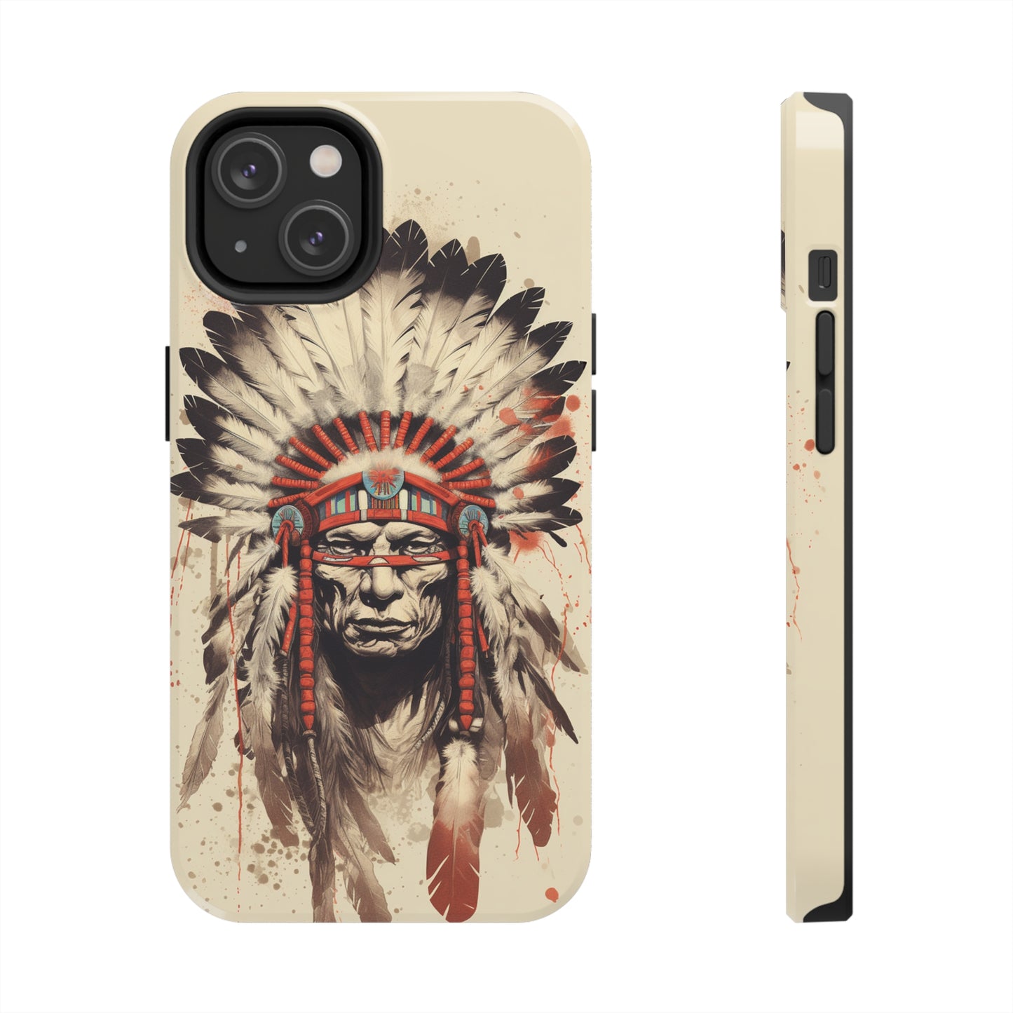 Proud Heritage: Native American Chief Headdress | Iconic Tribal iPhone Case for Models 11 through 14 Pro Max