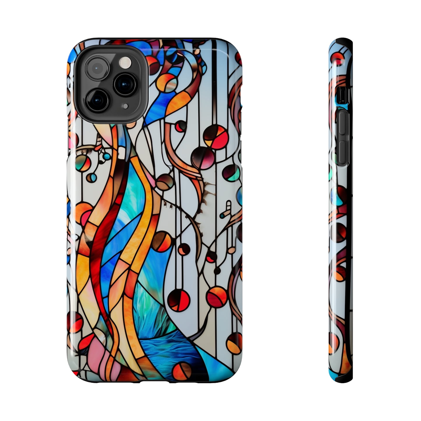 Golden Era Elegance: Art Deco Stained Glass iPhone Case | Vintage Glamour in Modern Protection