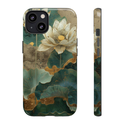 Zen Stained Glass Lotus Floral Design Phone Case