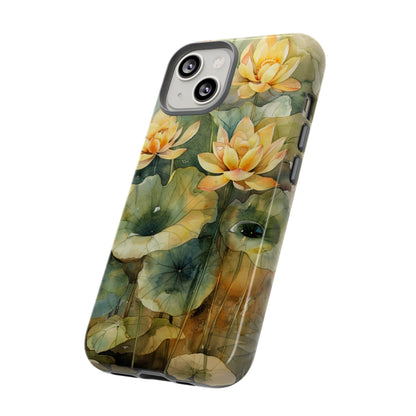 Zen Lotus Watercolor Painting iPhone 15 Case