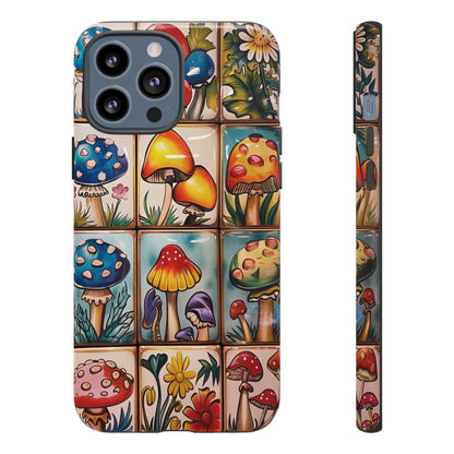 Trippy Magic Mushroom Tile  Abstract Art Phone Case