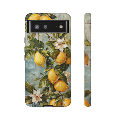 Mediterranean Lemon Tile Oil Painting iPhone 13 Case