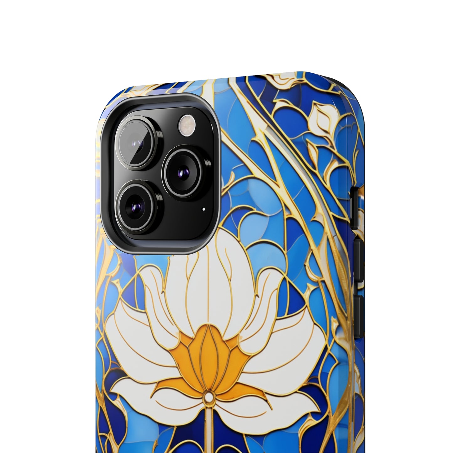 Art Deco Stained Glass iPhone Case | Vintage Floral Glamour, iPhone Case for Models 11 through 14 Pro Max