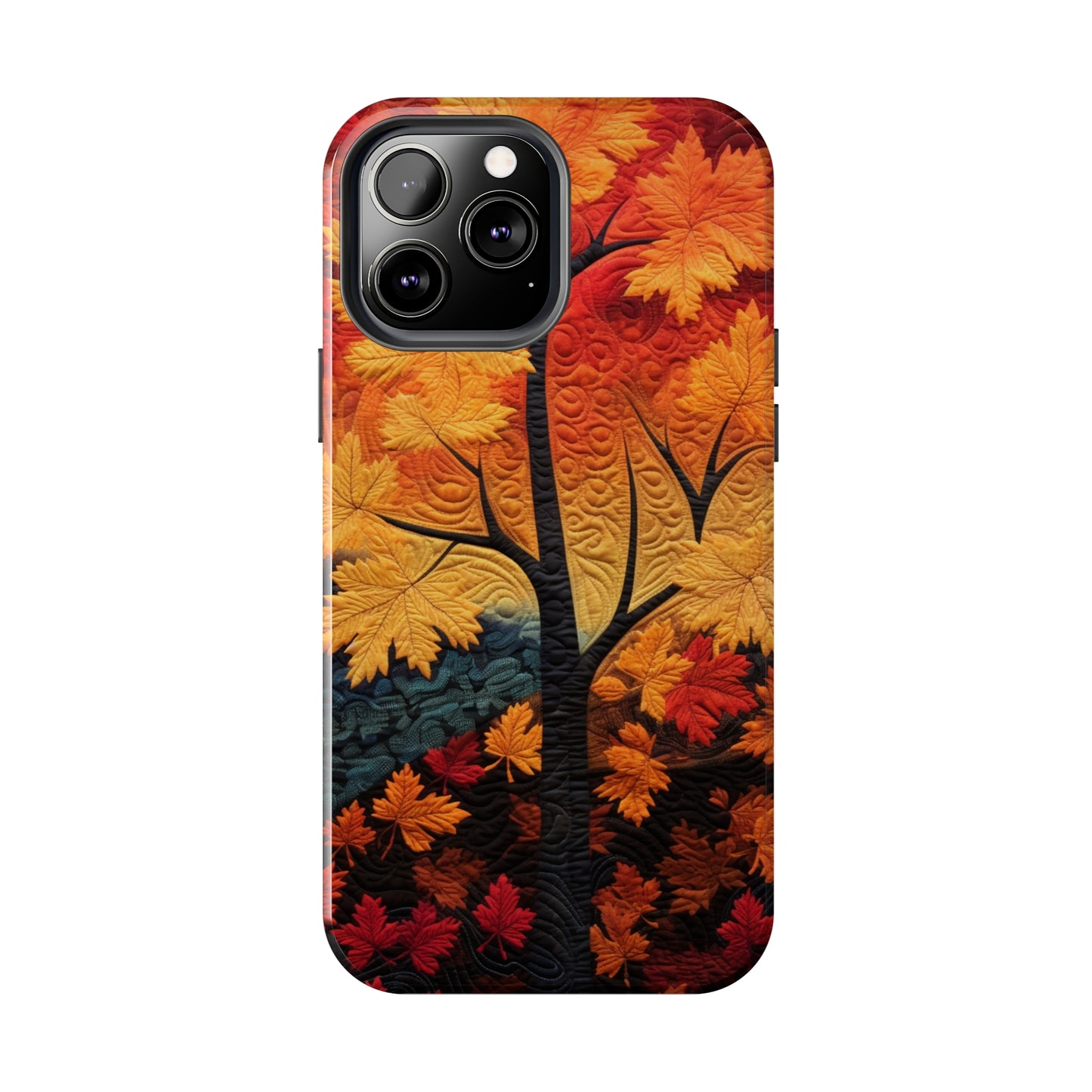 Autumn Forest Embroidered iPhone Case