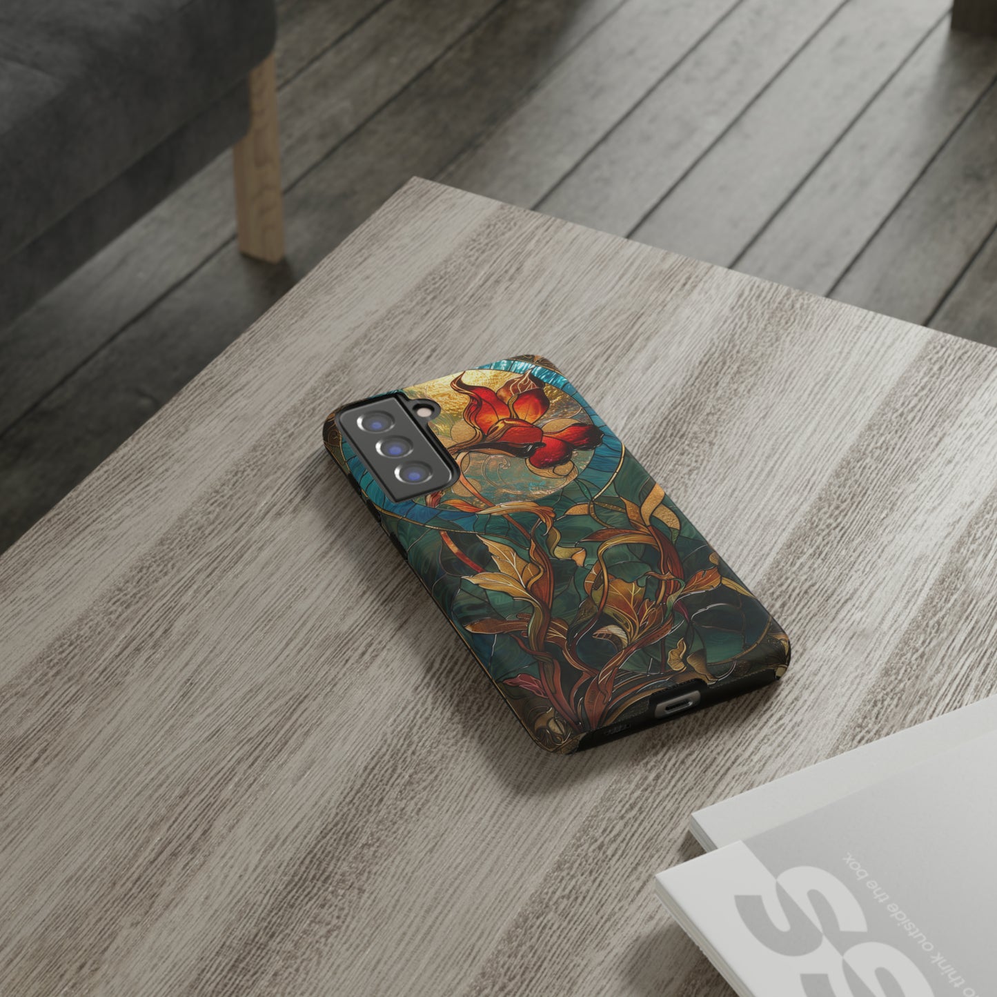 Art Nouveau Floral Full Moon Phone Case