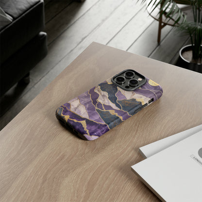 Abstract Purple Gold Mountain Phone Case