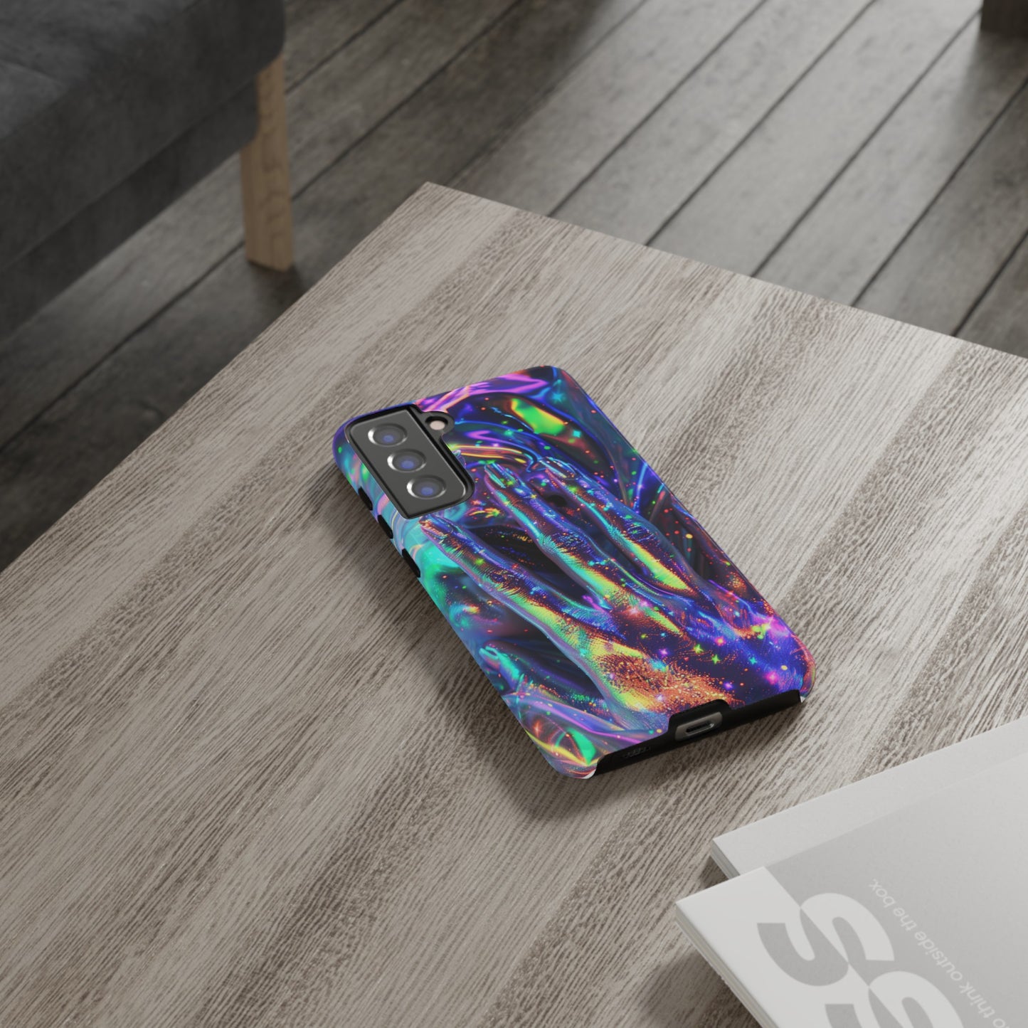 Marbled opalescent Holographic Print Phone Case