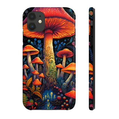 Trippy Magic Mushroom Tough iPhone Case | Psychedelic Art Phone Cover