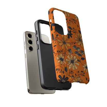 Orange Floral Phone Case Cute Summer Flower Aesthetic