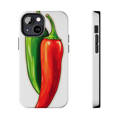 Green or Red Hot Chiles iPhone Case | New Mexico Fiery Flavors for Spice Lovers