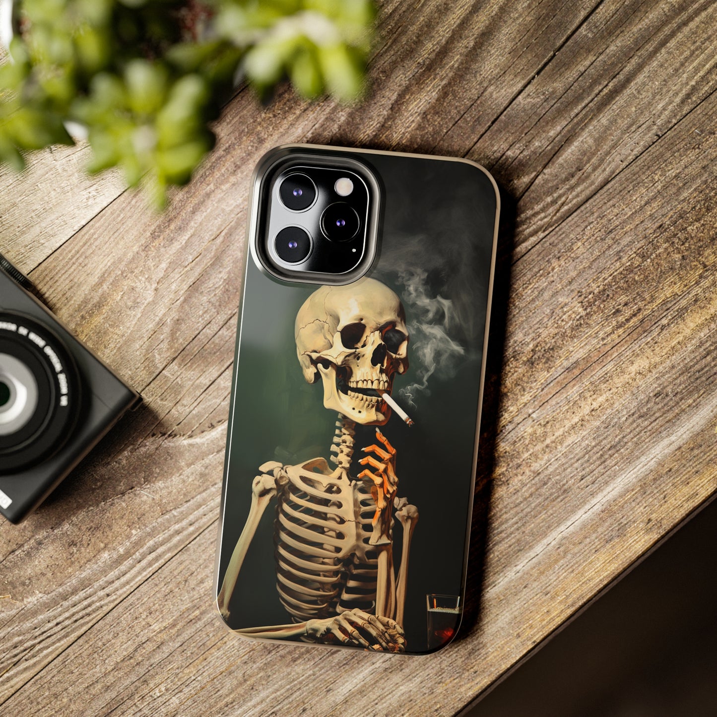 Smoking Skull iPhone Case | Edgy Style with a Mysterious Vibe for iPhone 11, 12, 13, 14, SE 2020 & Mor