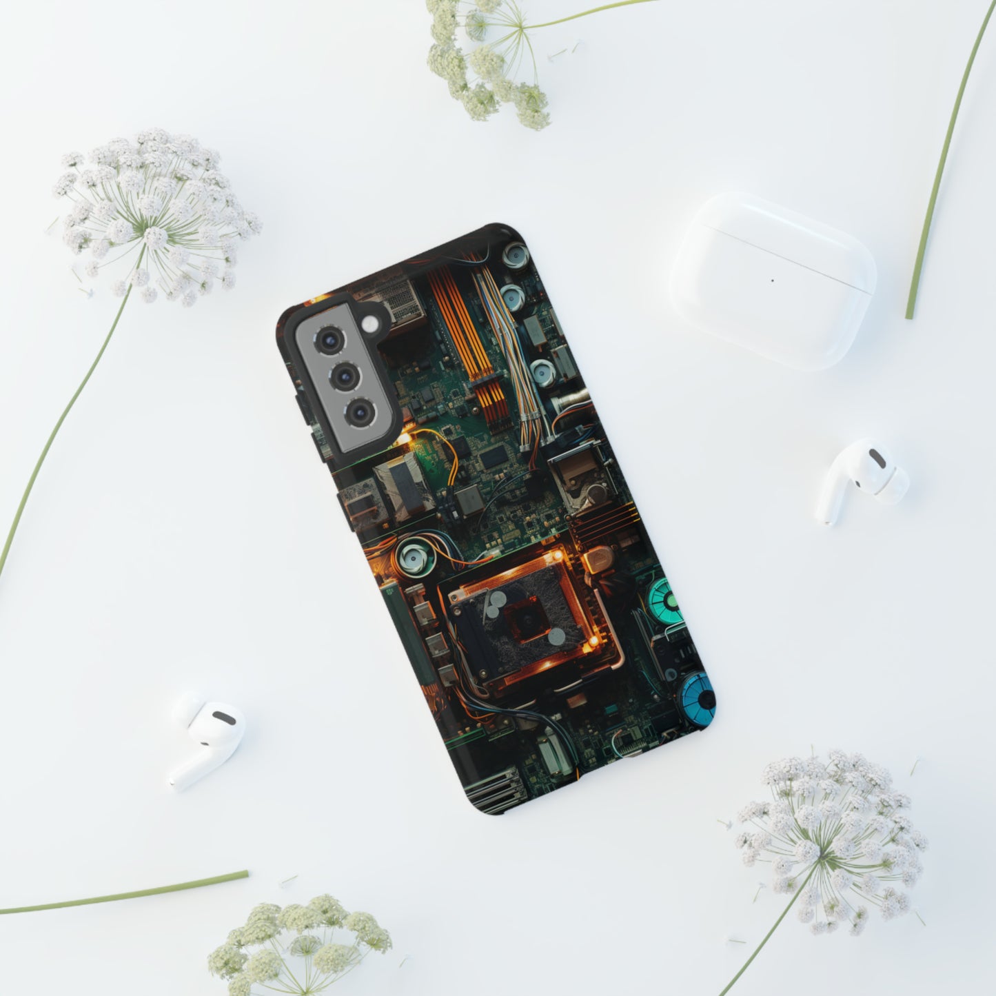 Circuit Board Themed Tough Phone Case