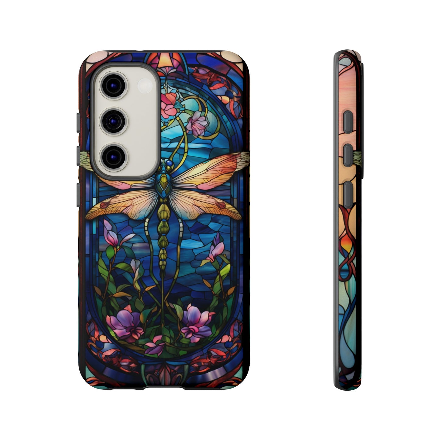 Art Nouveau Stained Glass Dragonfly Phone Case