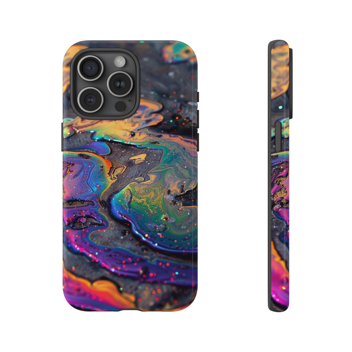 Opalescent Marbled Holographic Print Phone Case