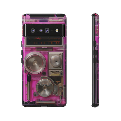 Cyberpunk Techno Gadget Walkman: Retro-Futuristic Premium Tough Phone Case | Iconic Style for iPhone, Samsung Galaxy, and Google Pixel